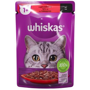 WHISKAS kesica, govedina 85g